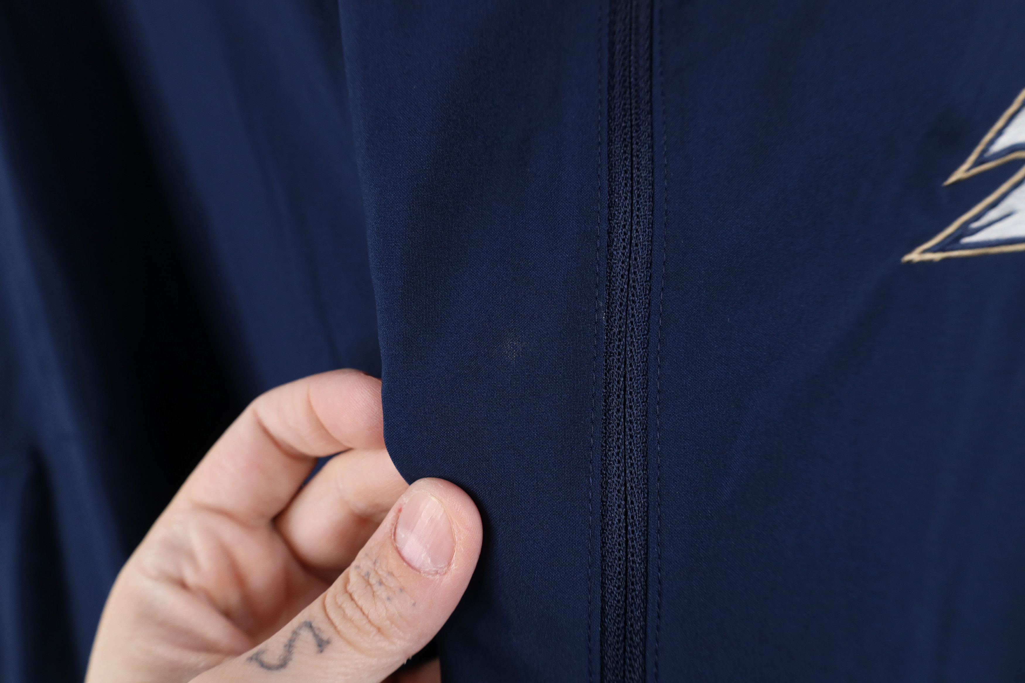 Adidas × Vintage Adidas University of Akron Baseball Half Zip Jacket Blue Size US L / EU 52-54 / 3 - 8 Thumbnail
