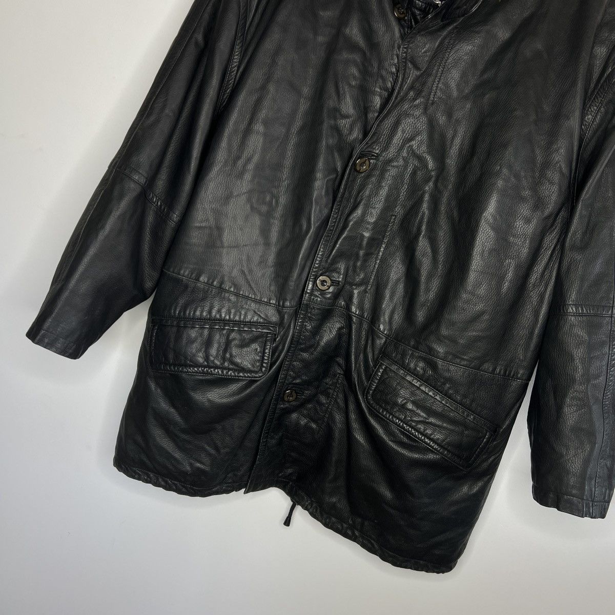 Burberry Burberrys Leather Jacket Coat Black Classic Nova Check Size US XL / EU 56 / 4 - 7 Thumbnail