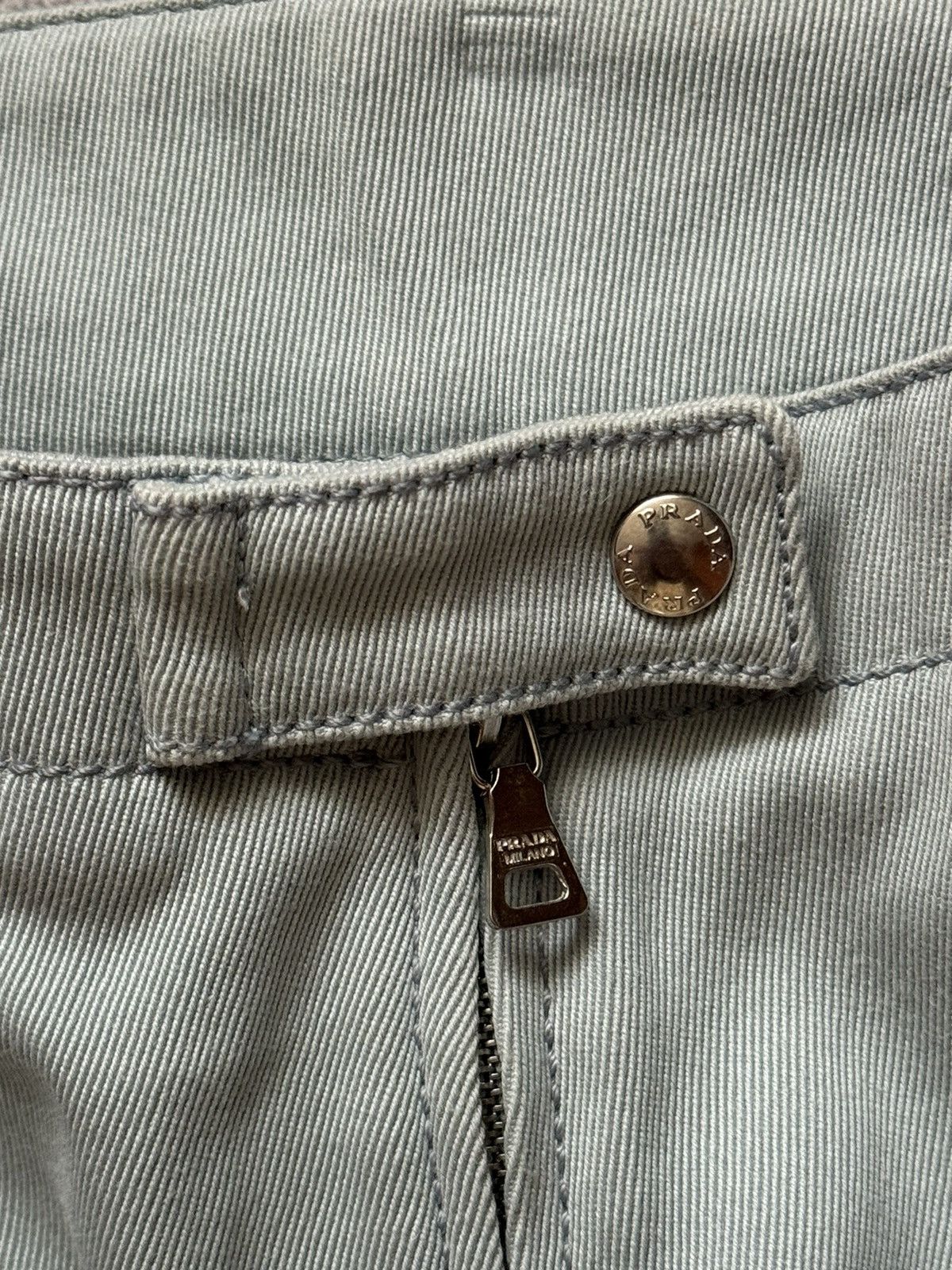 Prada × Vintage Prada 42 blue zip vintage sweat pant trouser chino zip jean Size 28" / US 6 / IT 42 - 11 Thumbnail
