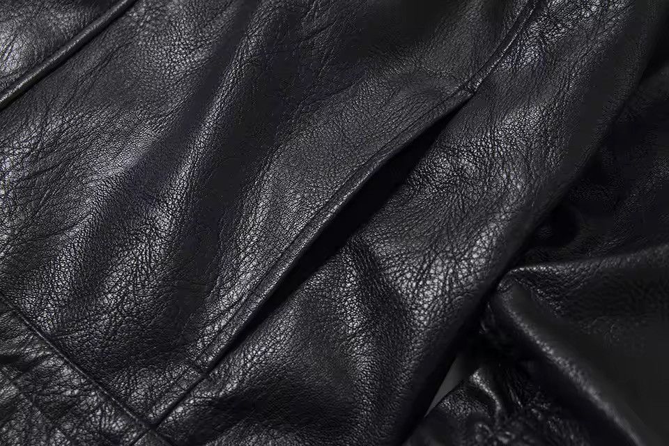 Leather Punk Streetwear Leather Casual Solid Motorcycle Jacket Size US L / EU 52-54 / 3 - 5 Thumbnail