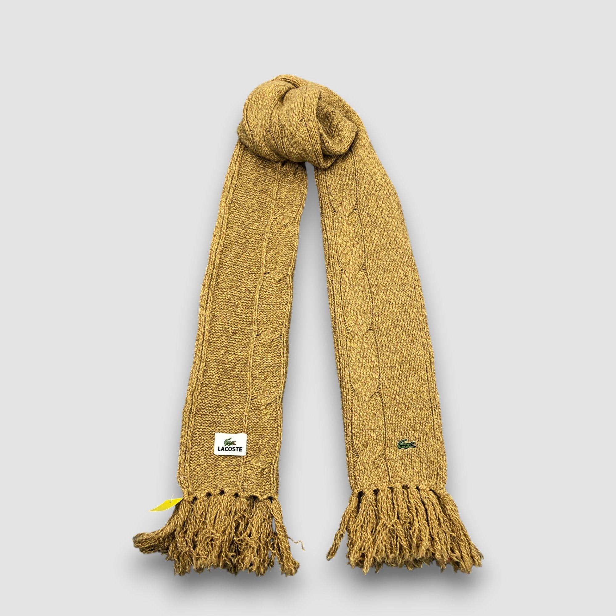 Lacoste Vintage Lacoste Scarf Muffler Knit Wool Scarves Size ONE SIZE - 1 Thumbnail