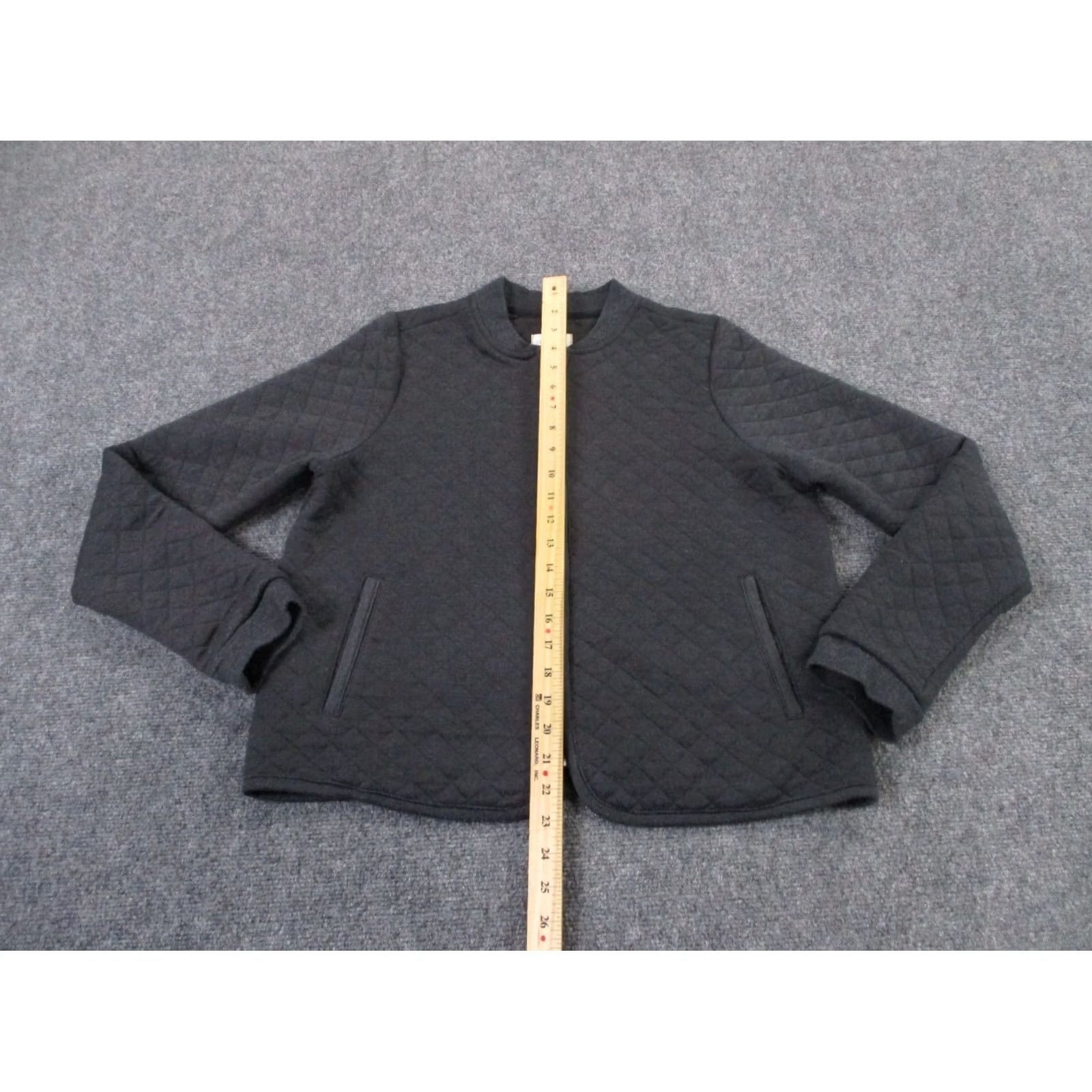 Marine Layer Marine Layer Jacket Womens L Quilted Outdoor Knit Full Zip Pockets Gray Size L / US 10 / IT 46 - 3 Thumbnail