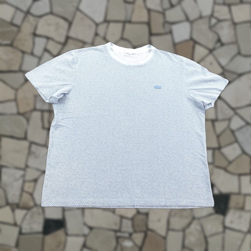 Lacoste Lacoste Shirt Mens XXL Blue White Regular Fit Birdseye Crewneck Croc Logo Preppy Size US XXL / EU 58 / 5 - 1 Thumbnail