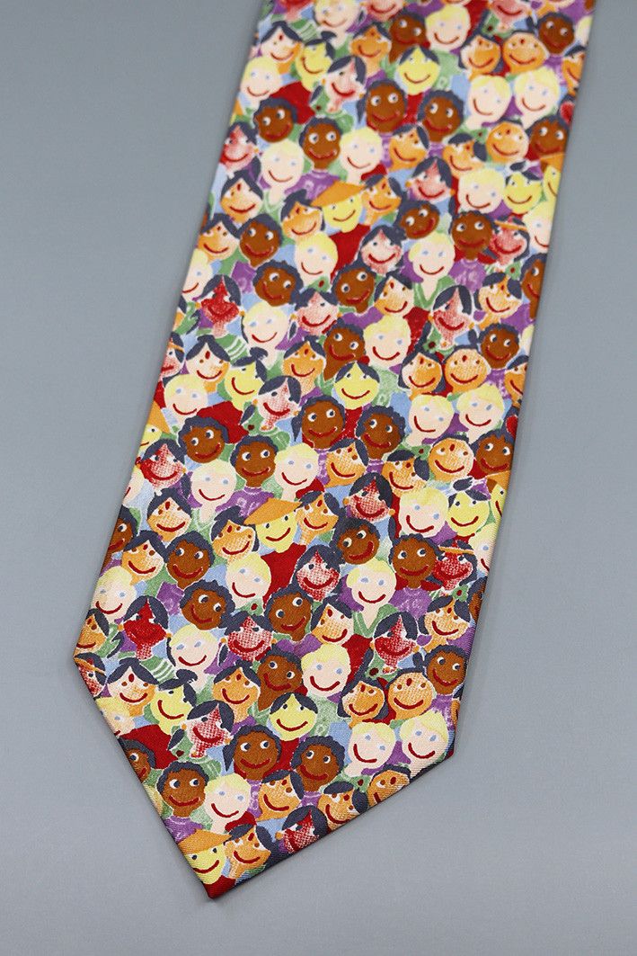 Other Save the Children Tie with Colorful Smiling Faces Print Size ONE SIZE - 1 Thumbnail