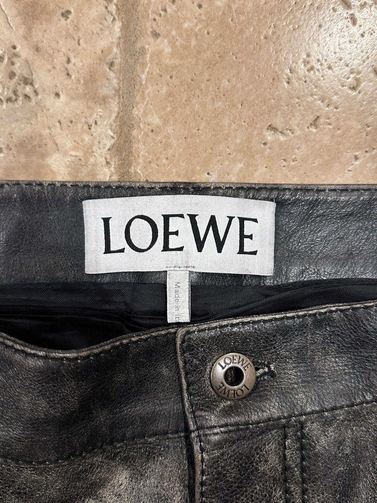 Loewe Loewe Calfskin Nappa Aged Leather Pants Size US 34 / EU 50 - 5 Thumbnail