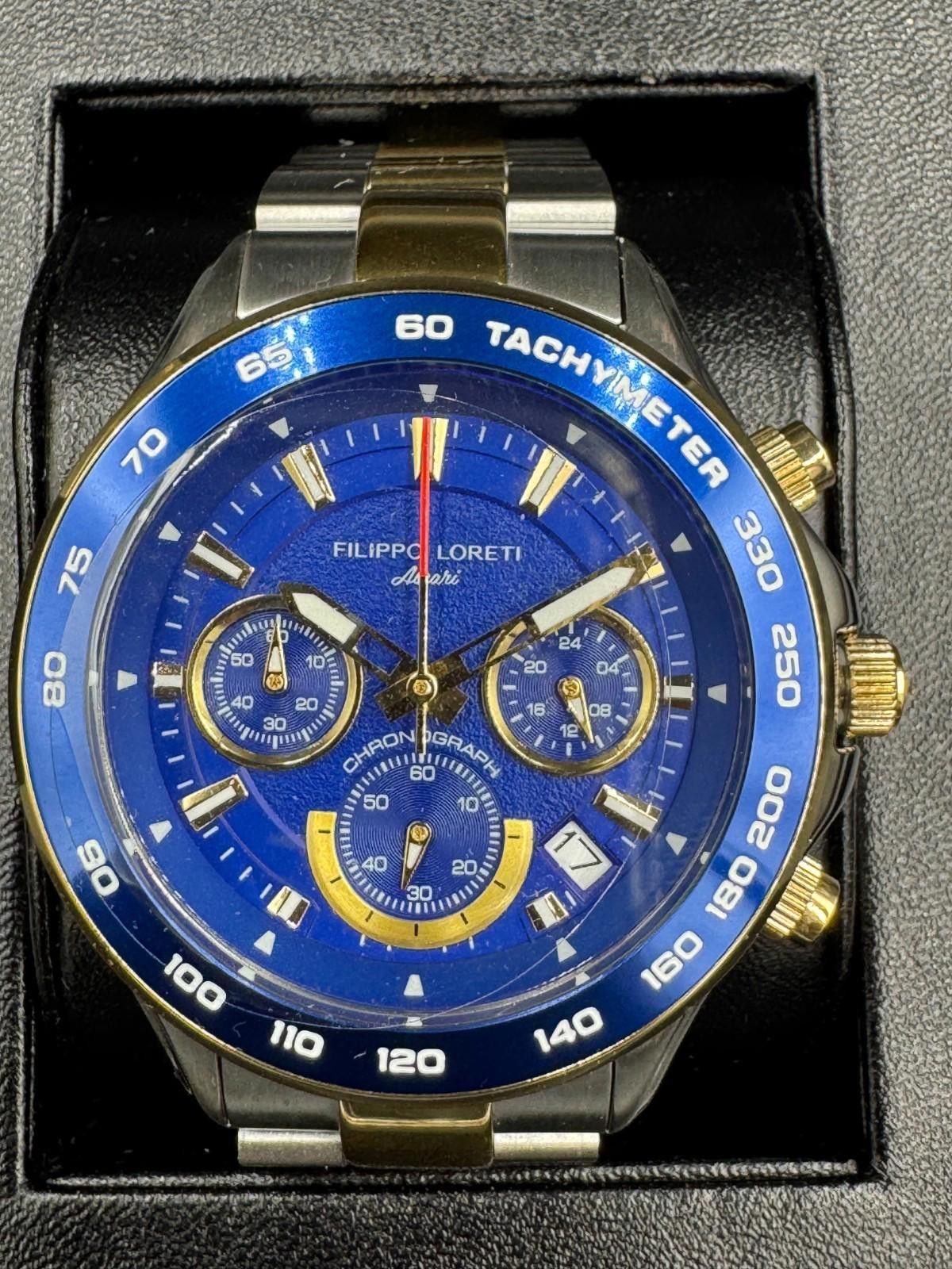 Other Filippo Loreti Ascari Monza Two Tone Blue Gold Steel Chronog Size ONE SIZE - 1 Thumbnail