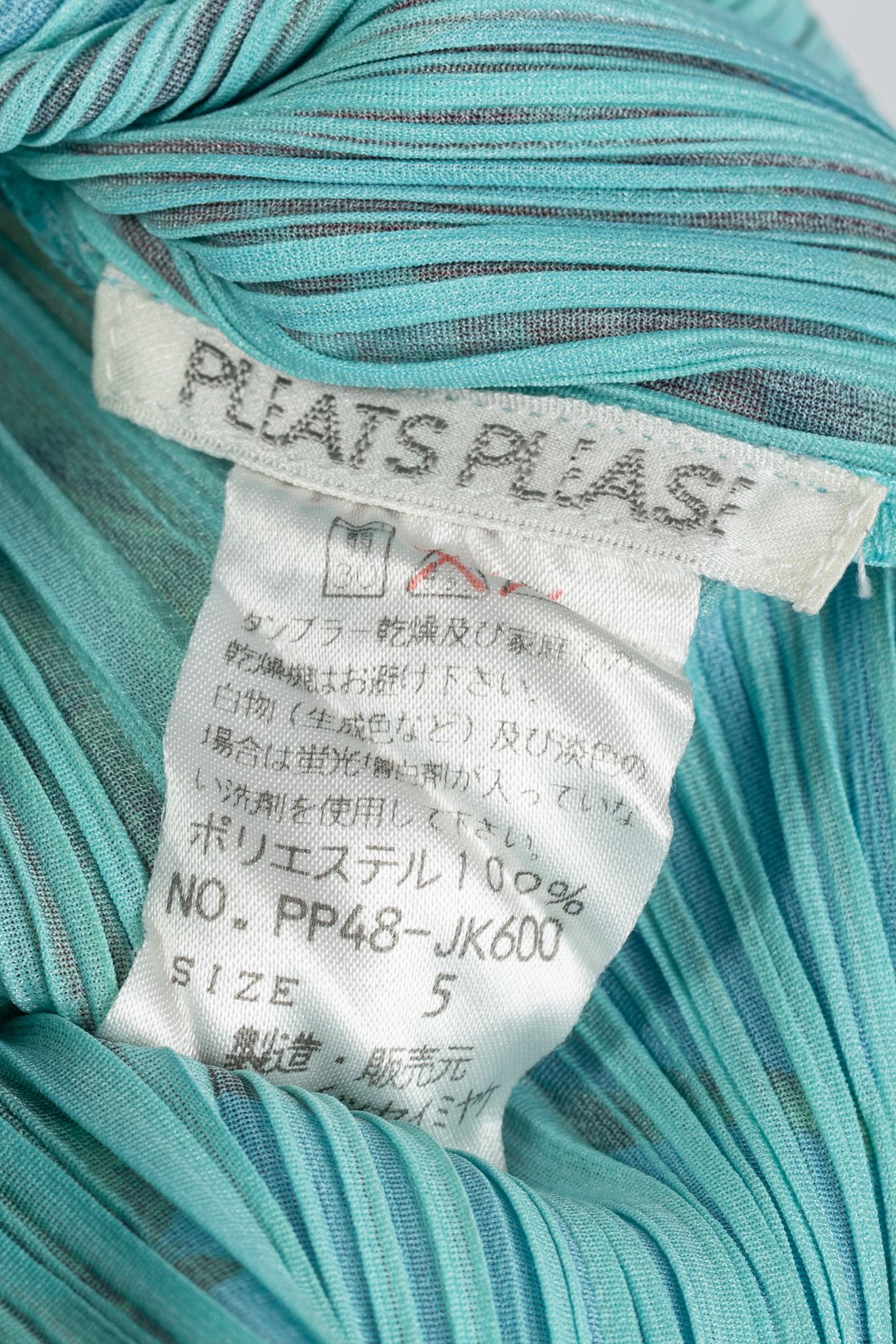 Pleats Please Issey Miyake Pleats Please Issey Miyake AW94 Blue Floral Tank Size L / US 10 / IT 46 - 7 Thumbnail