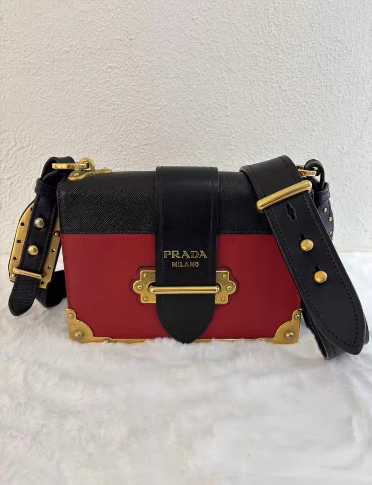 Prada Prada Cahier Royal Series Color-block Box Bag J38 Size ONE SIZE - 1 Thumbnail