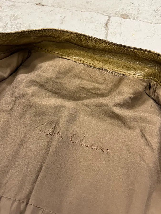 Rick Owens AW2004 Rick Owens Cargo Pocket Khaki Leather Jacket Size US M / EU 48-50 / 2 - 10 Thumbnail