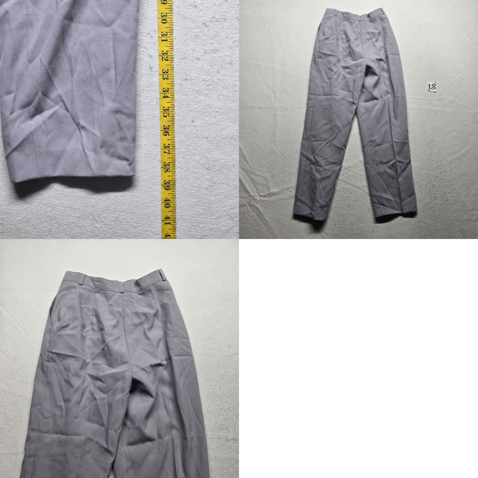 Vintage Catrina Pants Solid Gray Adult Women's Size 7 Belt Loops Women’s Gray Pants 7 Size 28" / US 6 / IT 42 - 8 Thumbnail