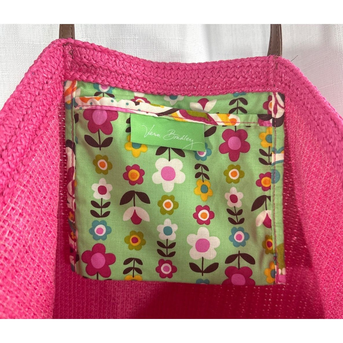 Vera Bradley Vera Bradley Resort Tuttie Frutti Pink Fish Straw Tote Bag Size ONE SIZE - 4 Thumbnail