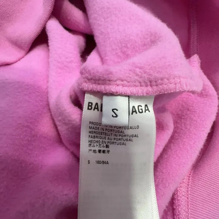 Balenciaga Balenciaga Pink Graphic Hoodie for Women 0079-2507 Size S / US 4 / IT 40 - 6 Thumbnail