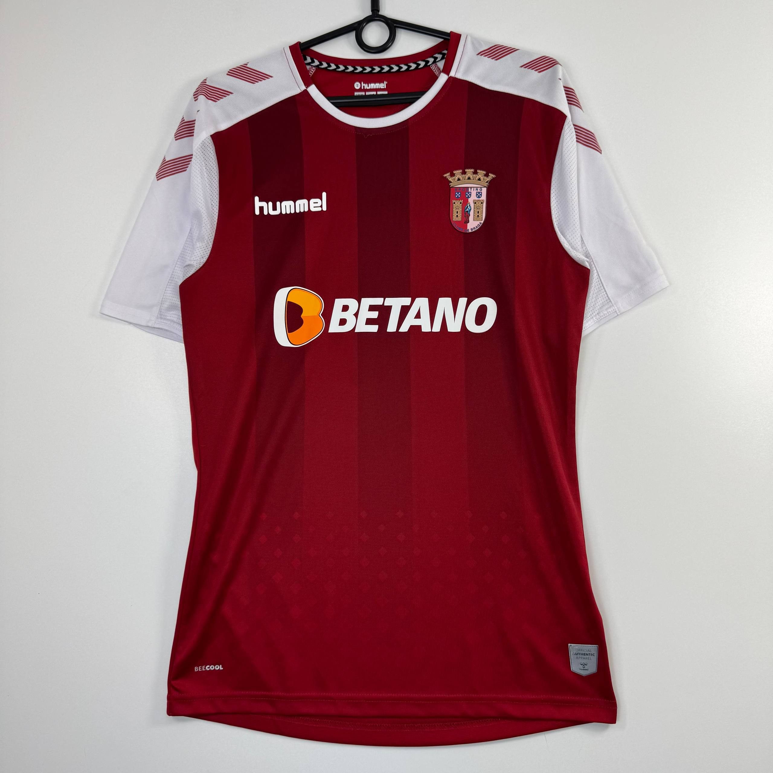 Hummel Hummel SC Braga Home Jersey Red White Betano Mens Size S Size US S / EU 44-46 / 1 - 1 Thumbnail