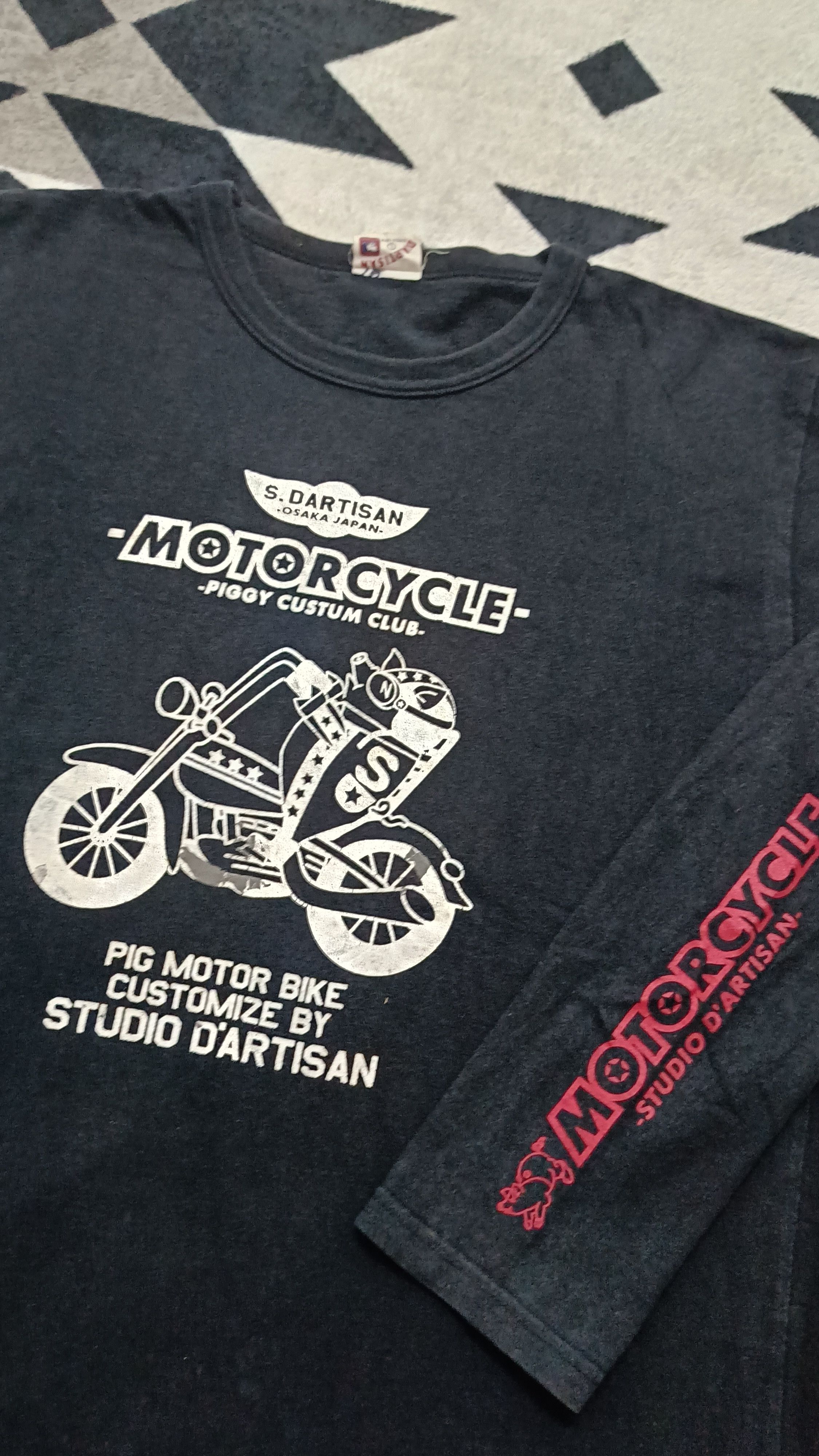 Japanese Brand 🔥🔥 Rare Studio D'Artisan Motorcycle Long Sleeve Tee Size US M / EU 48-50 / 2 - 3 Thumbnail