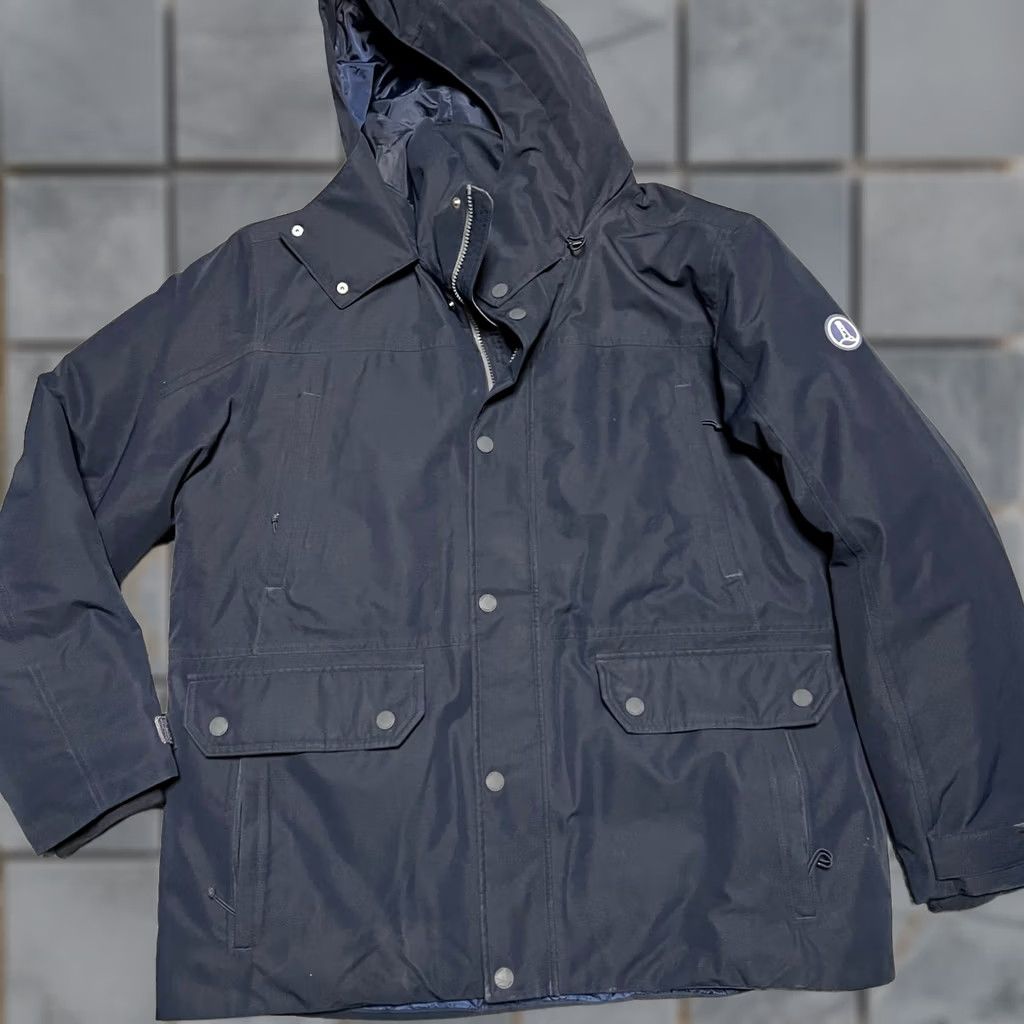 Lands' End Lands End Down Expedition Parka Coat Men Large Blue Winter Parka Faux Fur Hood Down Mens L Blue Jacket Size US L / EU 52-54 / 3 - 1 Thumbnail