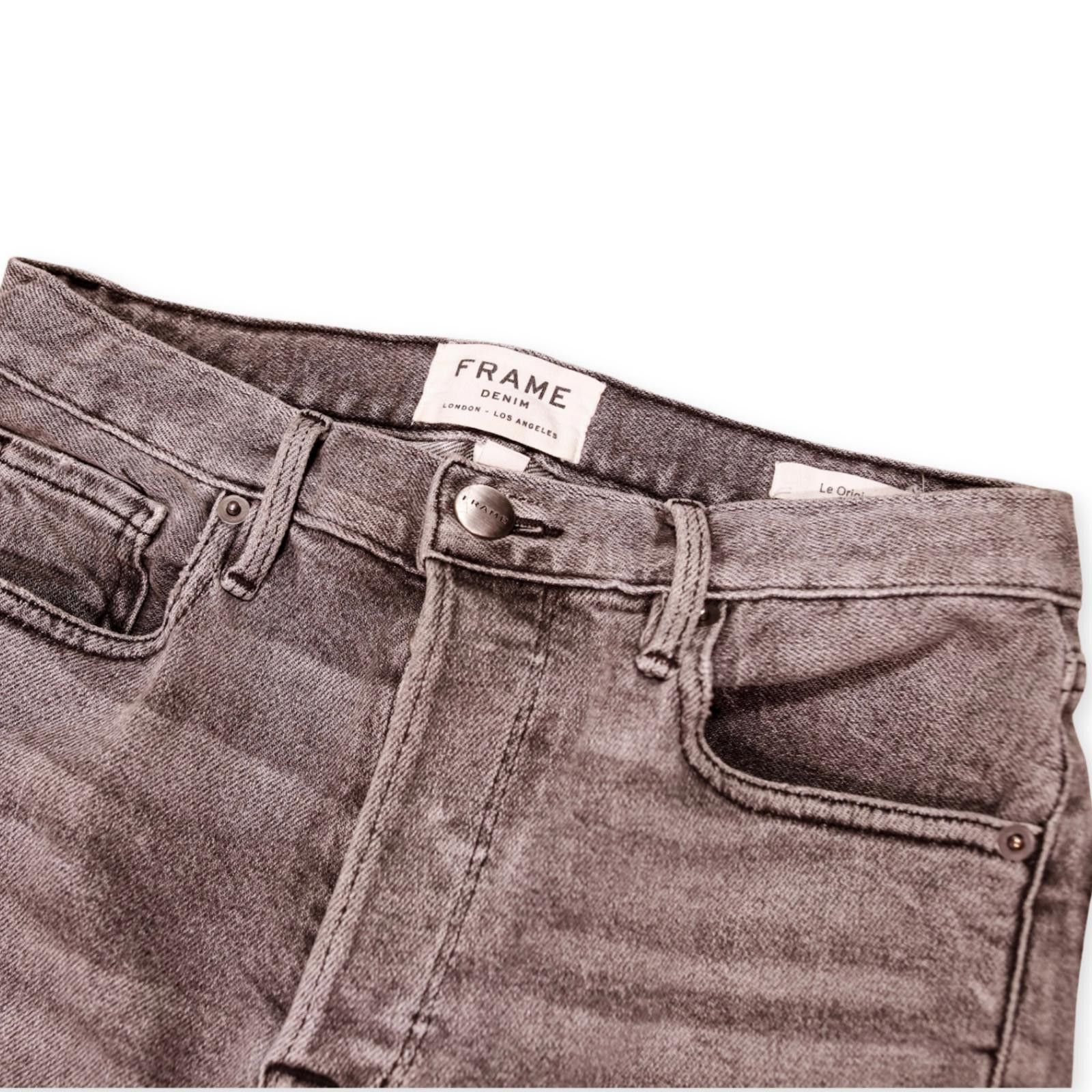 Frame FRAME Denim Button Fly Gray Black Distressed Jeans 24 Size 24" / US 00 / IT 34 - 7 Thumbnail