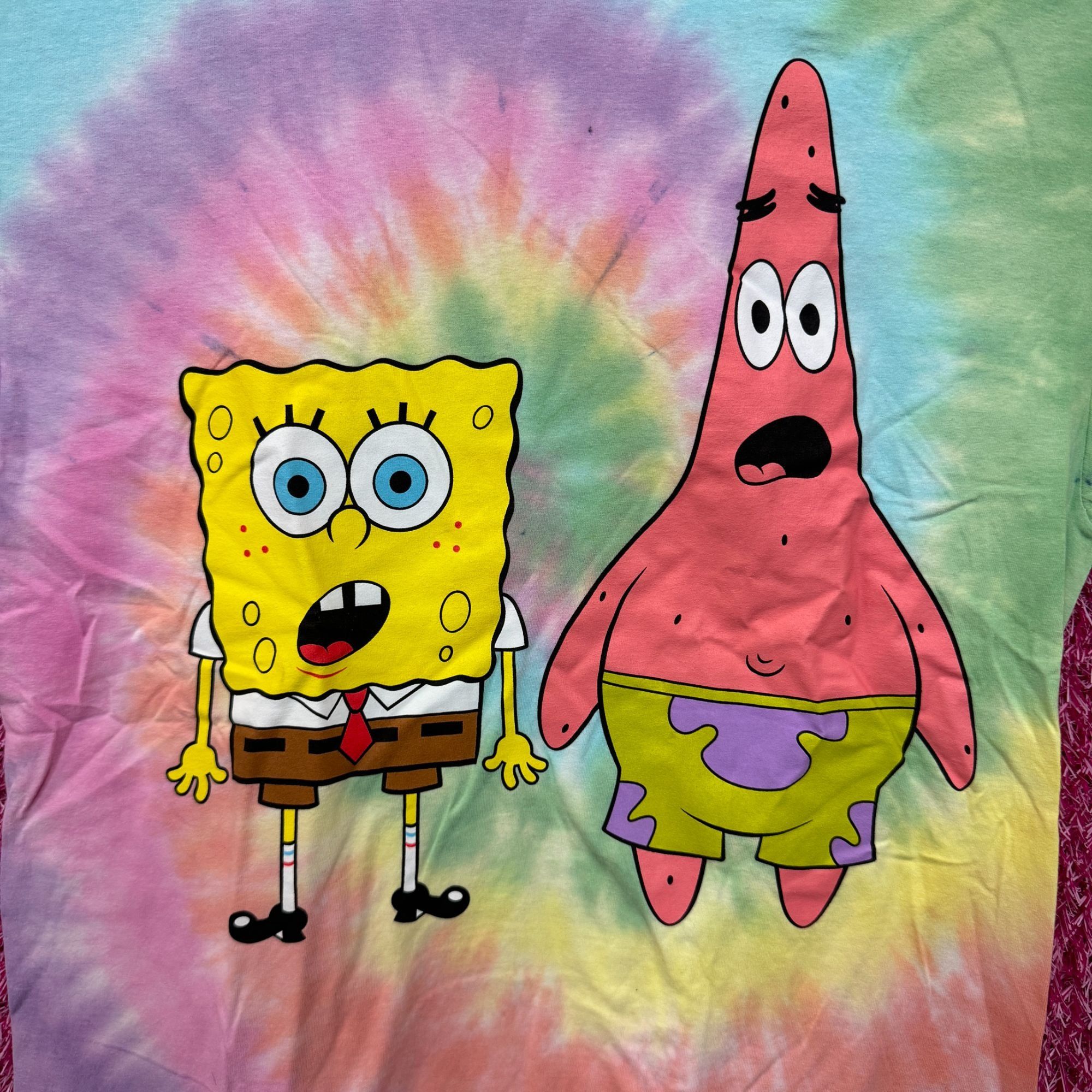 Nickelodeon Sponge Bob Best Friends Forever tiedye T-shirt size medium Size US M / EU 48-50 / 2 - 2 Thumbnail