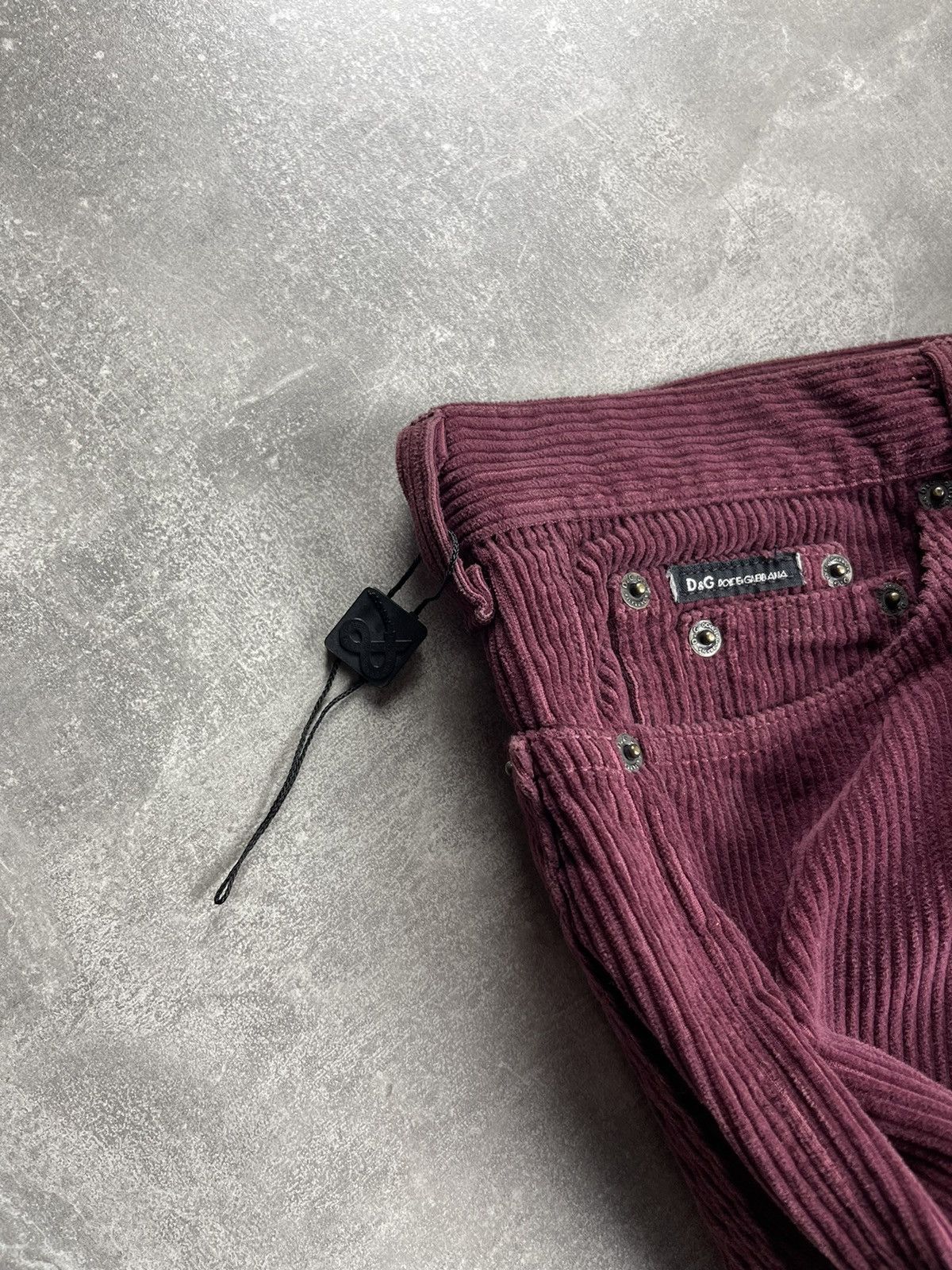 Dolce & Gabbana Dolce & Gabbana D&G DeadStock Burgundy Corduroy Flared Pants Size US 33 - 13 Thumbnail