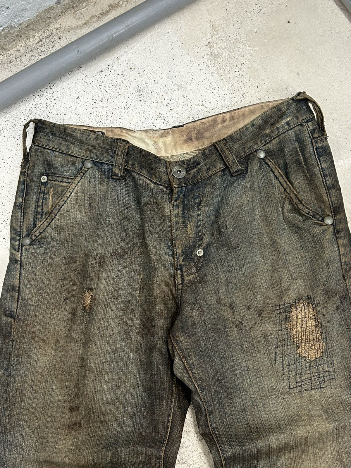 Hysteric Glamour Vintage R/H Baggy Flare Mud Washed Dirty Distressed Uruboro Size US 31 - 10 Thumbnail