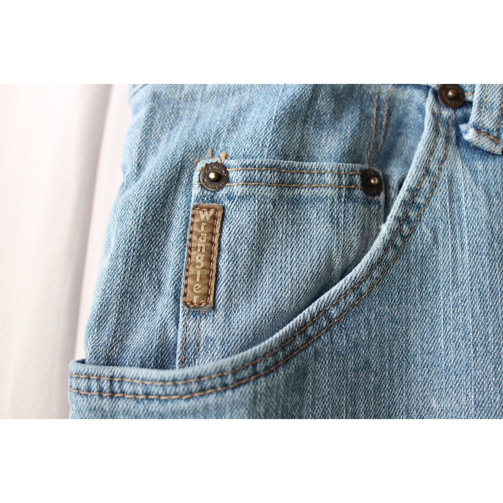 Wrangler WRANGLER Mens 42x32 MGW80AB Straight Jeans-Distressed Size US 42 / EU 58 - 5 Thumbnail