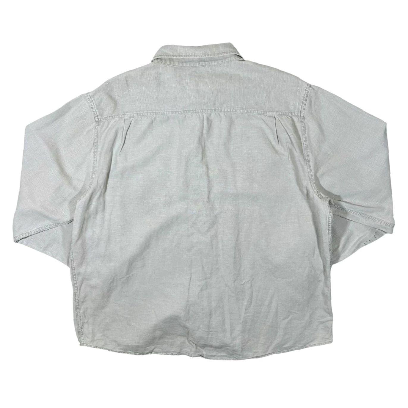 Guess GUESS Shirt XXL Beige Long Sleeve Cotton Linen Blend Button-Up 00s Vintage Mens Size US XXL / EU 58 / 5 - 2 Thumbnail