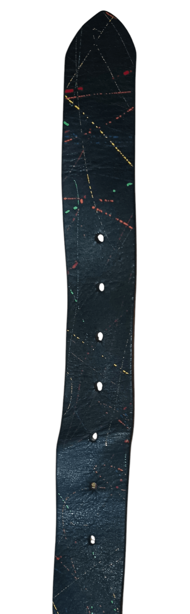 Japanese Brand SEGMENT RUPERT PAINT SPLASH DESIGN LEATHER BELT Size 36 - 3 Thumbnail