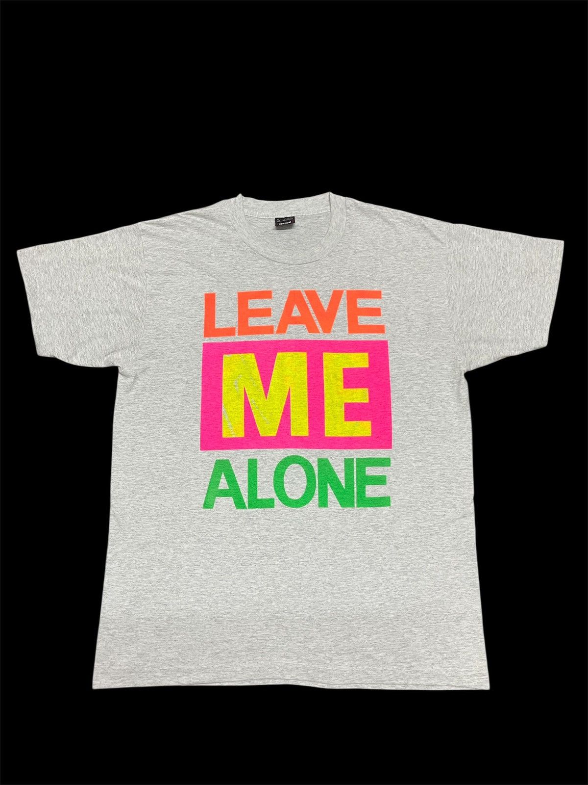 Vintage 💥True Vintage LEAVE ME ALONE Wording Tee Size US XL / EU 56 / 4 - 1 Thumbnail