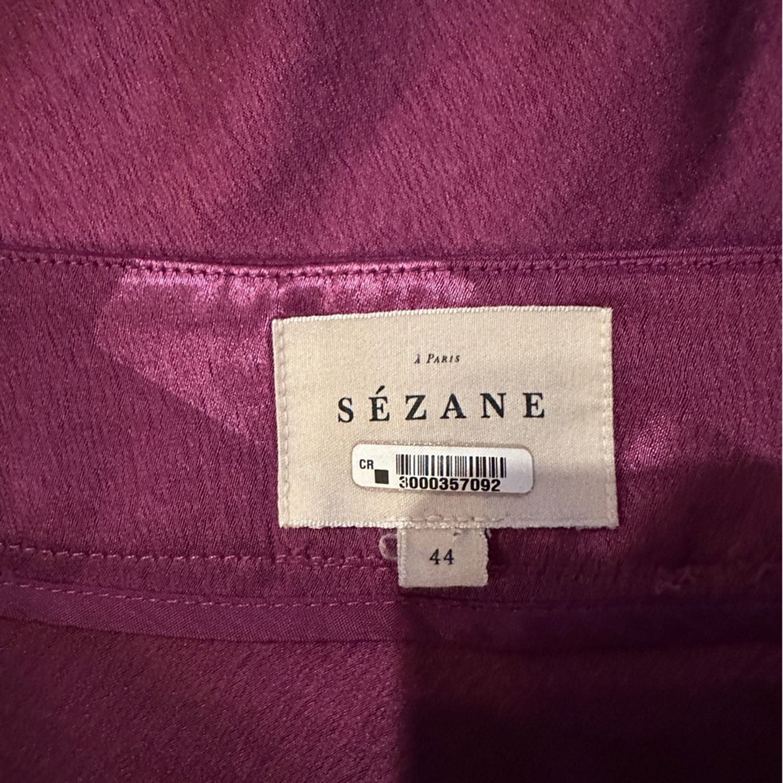 Sezane Sezane Sandy Purple Silky Side Zip Midi Skirt Sz 44 FR Size 32" / US 10 / IT 46 - 7 Thumbnail