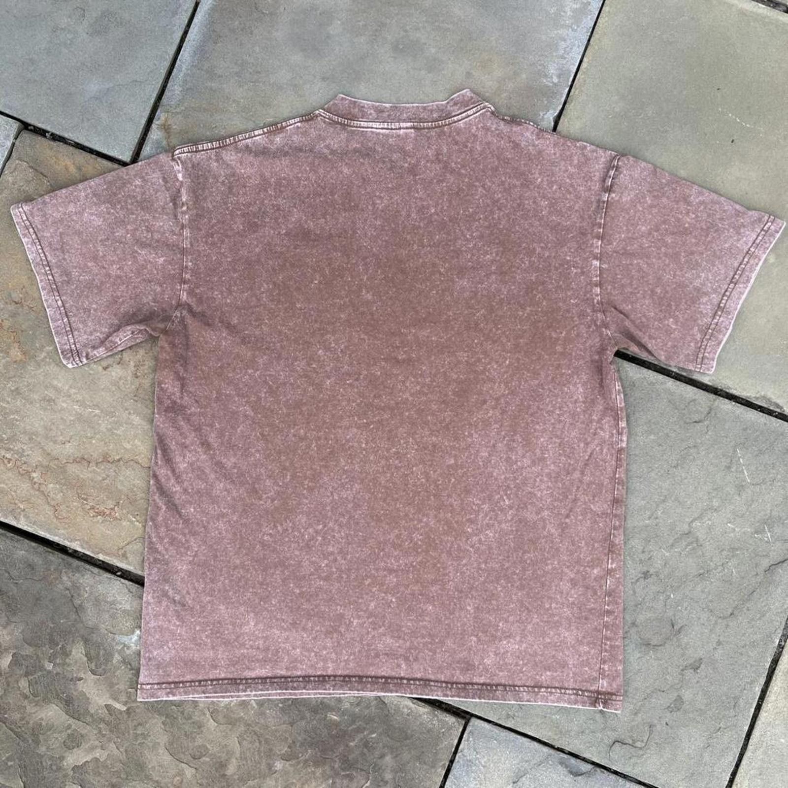 Other Y2K Burnt Red Color Acid Wash T-Shirt Size US L / EU 52-54 / 3 - 4 Thumbnail