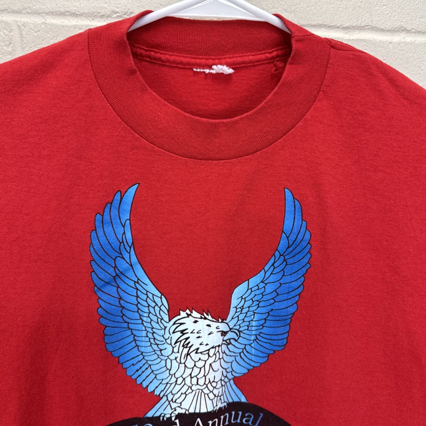 Vintage VINTAGE 90s BLACK HILLS 53TH ANNUAL MOTORCYCLE RALLY STURGIS T Shirt Red Eagle L Unisex Adult, Shirt, 1990s, Graphic Tee, Grunge, 100% Cotton Size US L / EU 52-54 / 3 - 7 Thumbnail