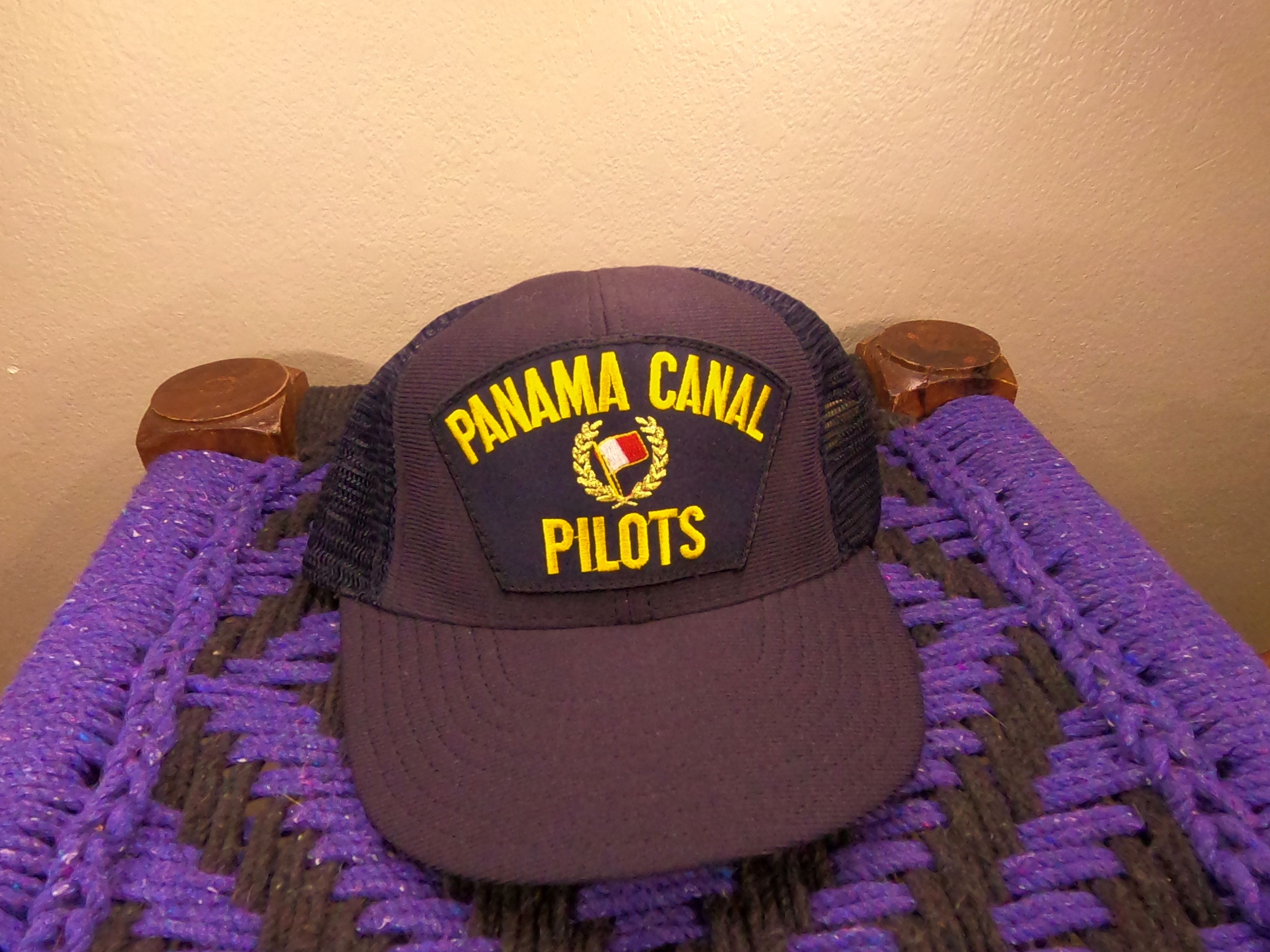 North Star Vintage Trucker Panama Canal Pilot Hat Size ONE SIZE - 1 Thumbnail