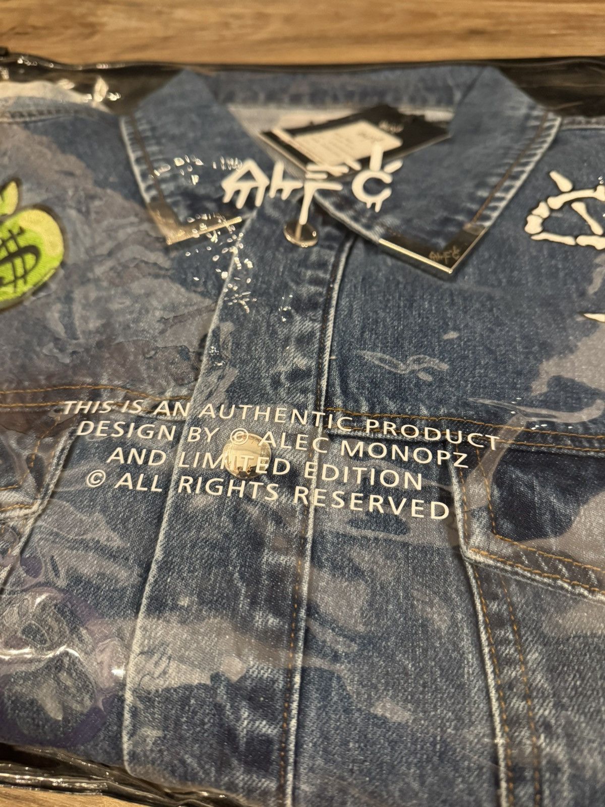 Alec Monopoly RARE Alec Monopoly Rich Bones Denim Jacket SS21 Size US L / EU 52-54 / 3 - 11 Thumbnail