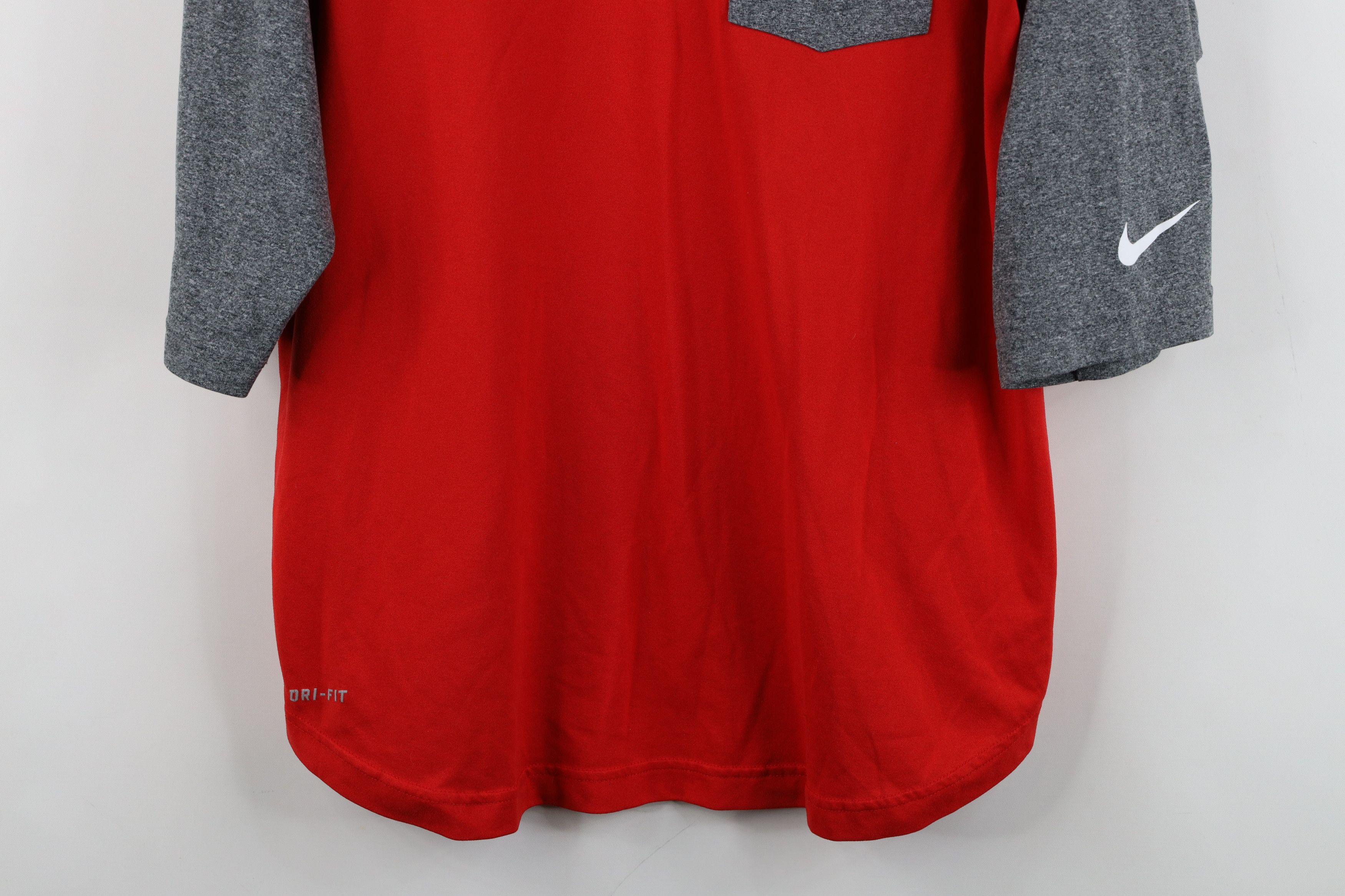 Nike Nike Ohio State University 3/4 Sleeve Raglan Henley T-Shirt Size US M / EU 48-50 / 2 - 3 Thumbnail