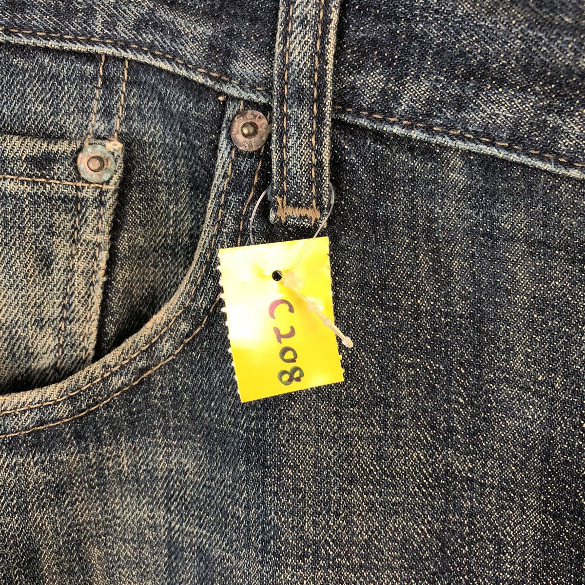 Levi's DLL Levis 533 Blue ripped Denim jeans Pants #C208 Size US 36 / EU 52 - 10 Thumbnail