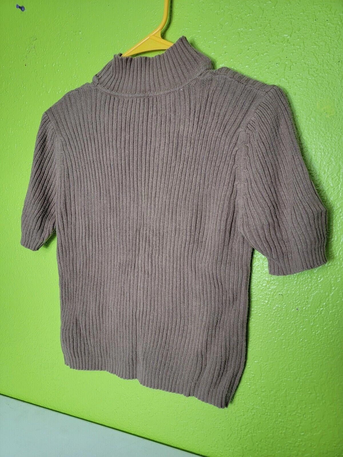 The Unbranded Brand Cable Knit Sweater Womens Vintage Brown Small Half Sleeve Size S / US 4 / IT 40 - 4 Thumbnail