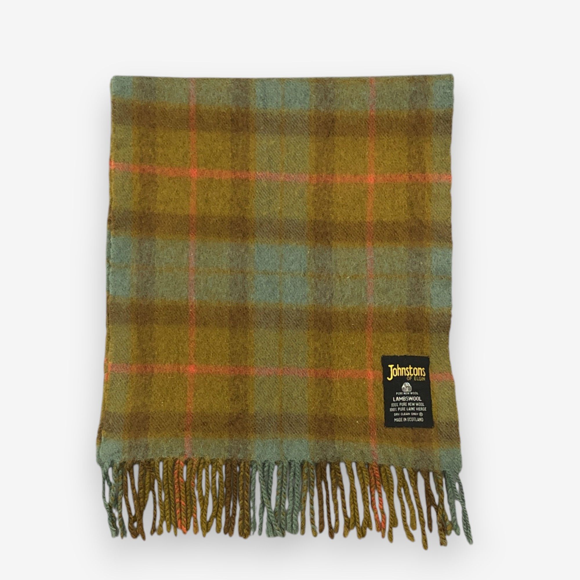 Johnstons Of Elgin Vintage Johnstons Scarf Muffler Wool Plaid Winter Scarves Size ONE SIZE - 3 Thumbnail