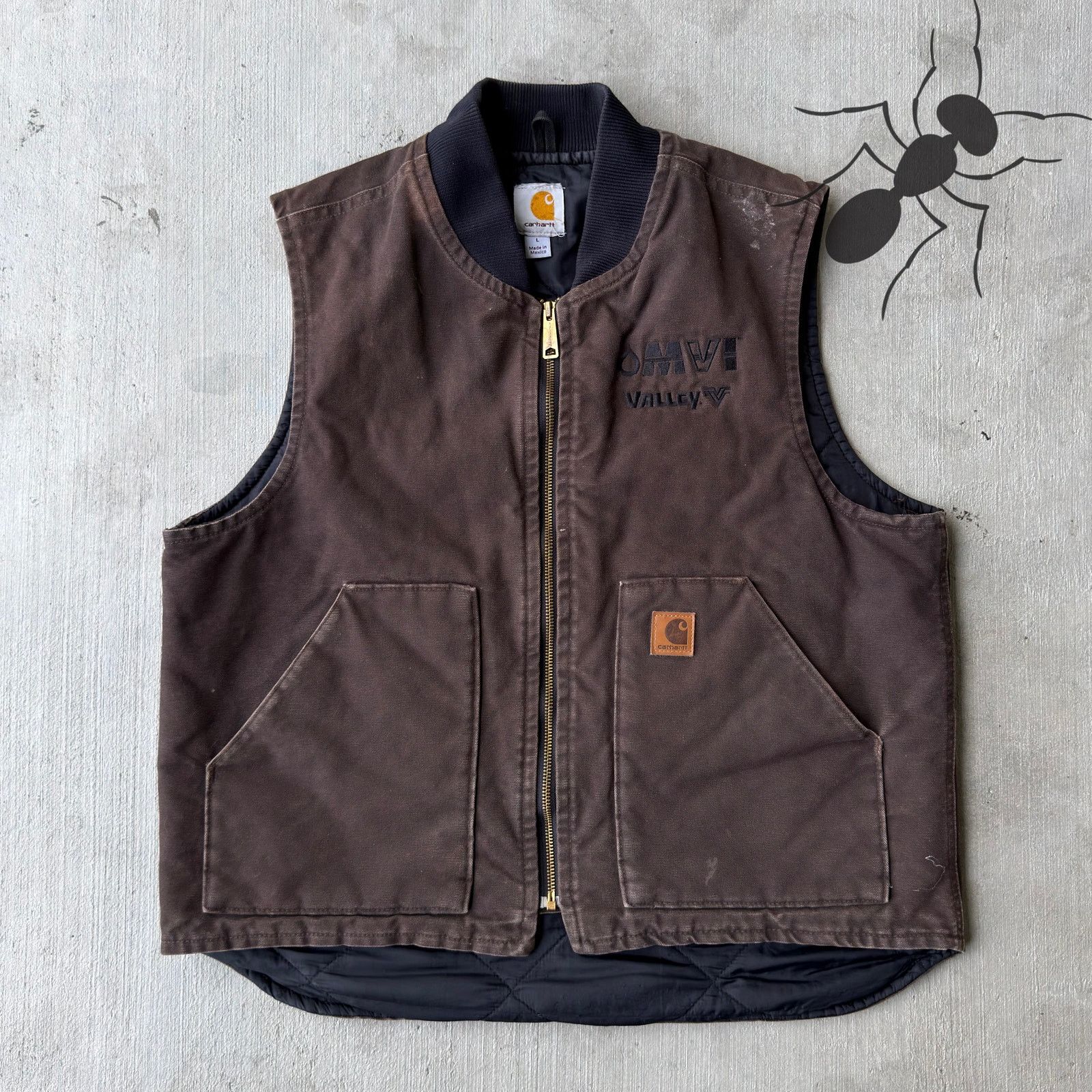 Carhartt × Vintage Carhartt V02 DKB brown work wear vest Size US L / EU 52-54 / 3 - 1 Thumbnail