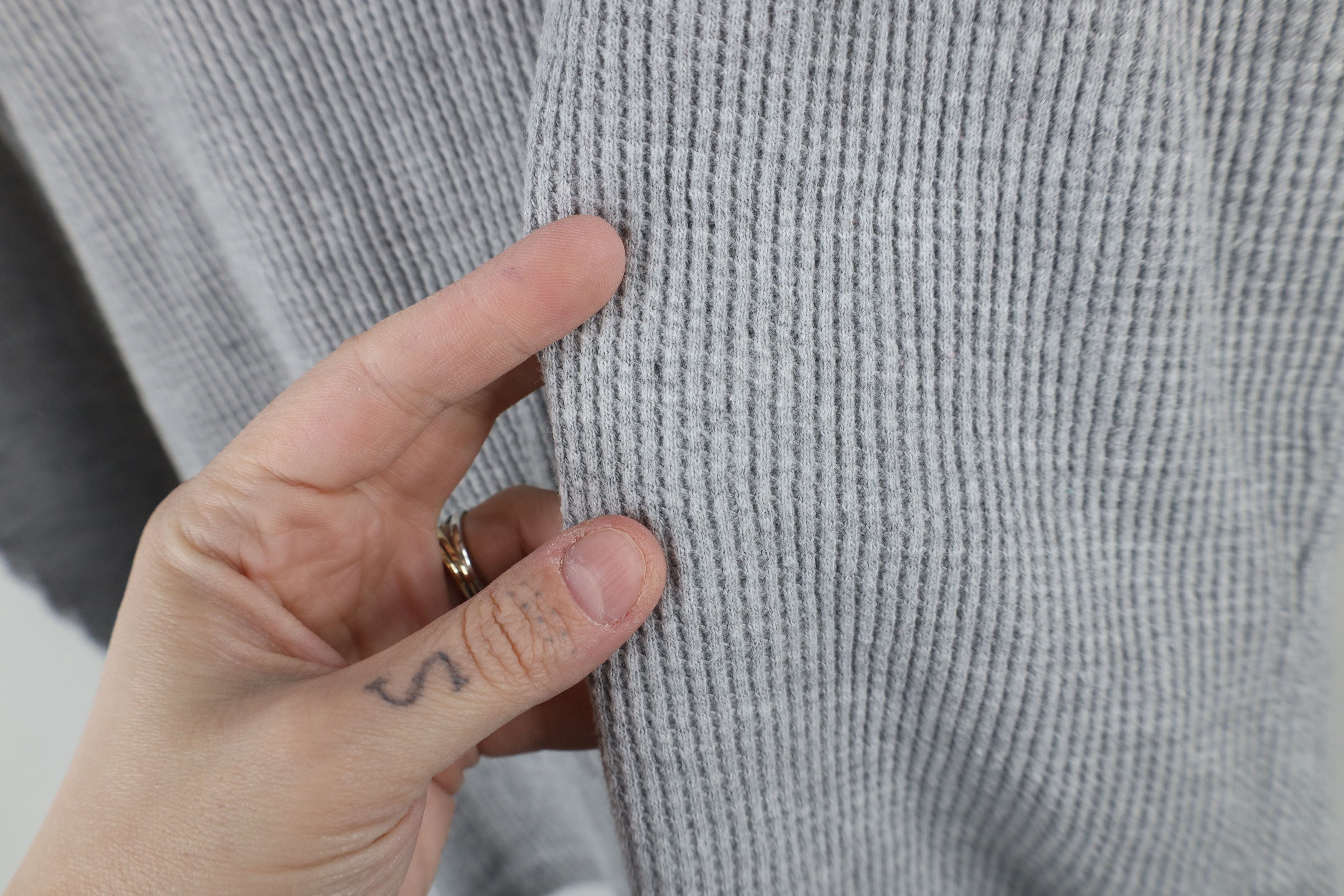 Vintage Vintage 90s University Waffle Knit Long Sleeve T-Shirt Size M / US 6-8 / IT 42-44 - 10 Thumbnail