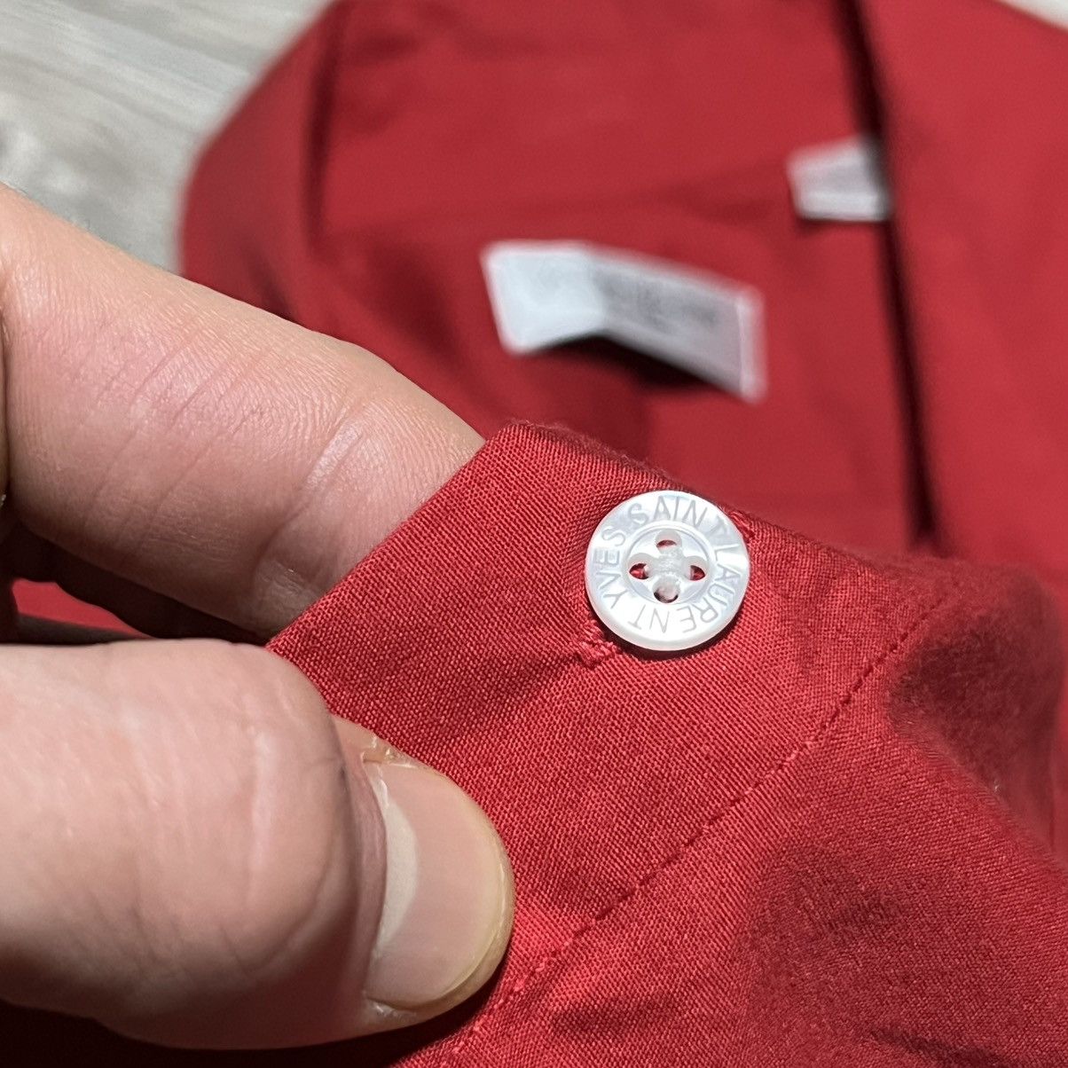 Yves Saint Laurent Yves Saint Laurent Red Shirt Size US L / EU 52-54 / 3 - 8 Thumbnail