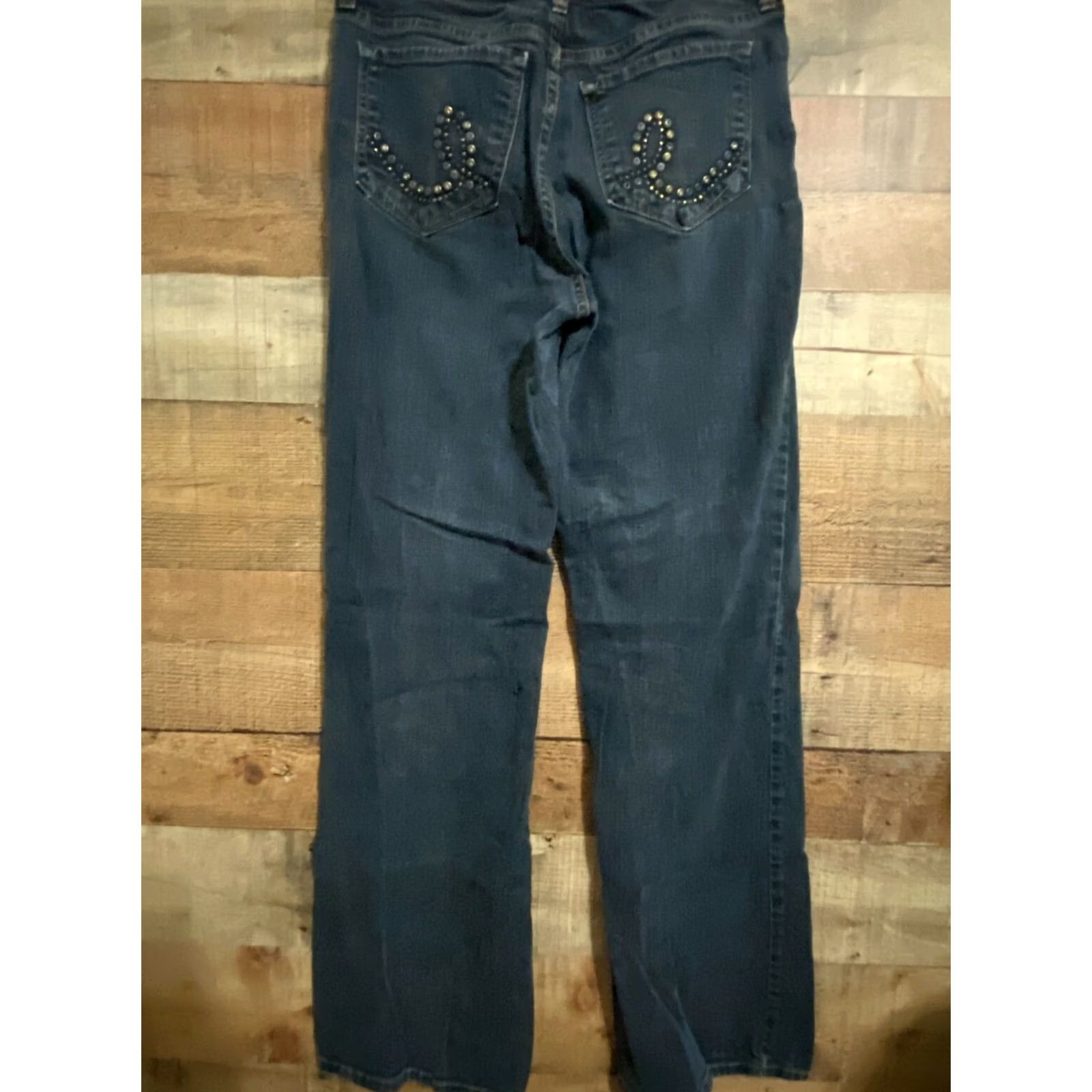 NYDJ NYDJ Barbara Bootcut Jeans Mid Rise Stretch Lift Tuck Dark Wash Womens Sz 6 Size 28" / US 6 / IT 42 - 2 Thumbnail