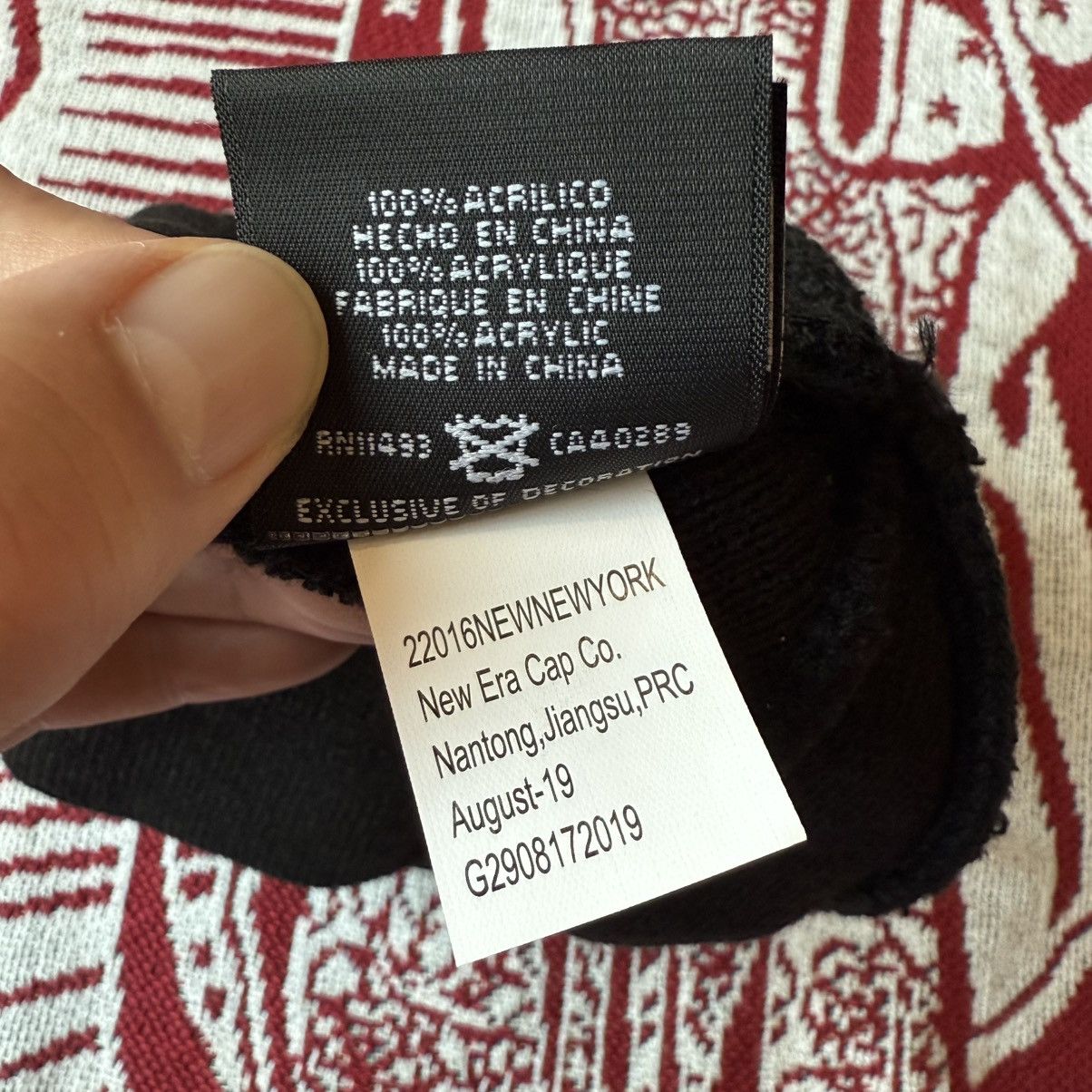 New Era × Supreme FW19 Supreme New Era Bandana Box Logo Beanie Black OS Size ONE SIZE - 8 Thumbnail