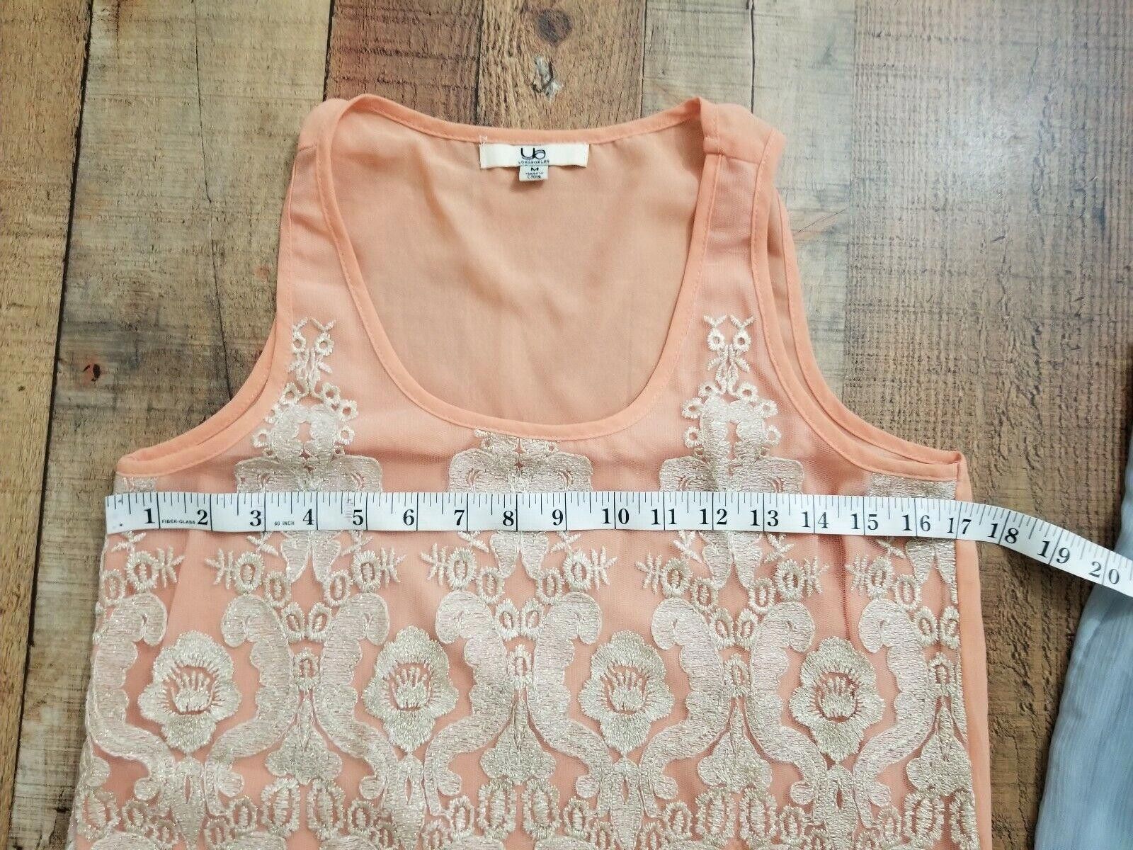 Designer Womens Tank Top Lot Medium Dressy Silk Orange Silver Size M / US 6-8 / IT 42-44 - 9 Thumbnail