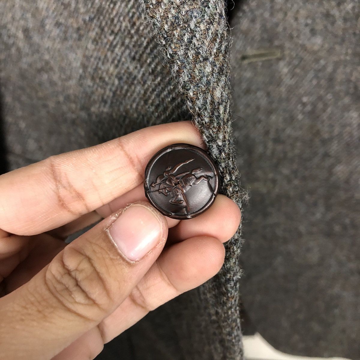 Burberry 📌Vintage Wool Jacket Herringbone Double Breast Burberrys Size US M / EU 48-50 / 2 - 17 Thumbnail
