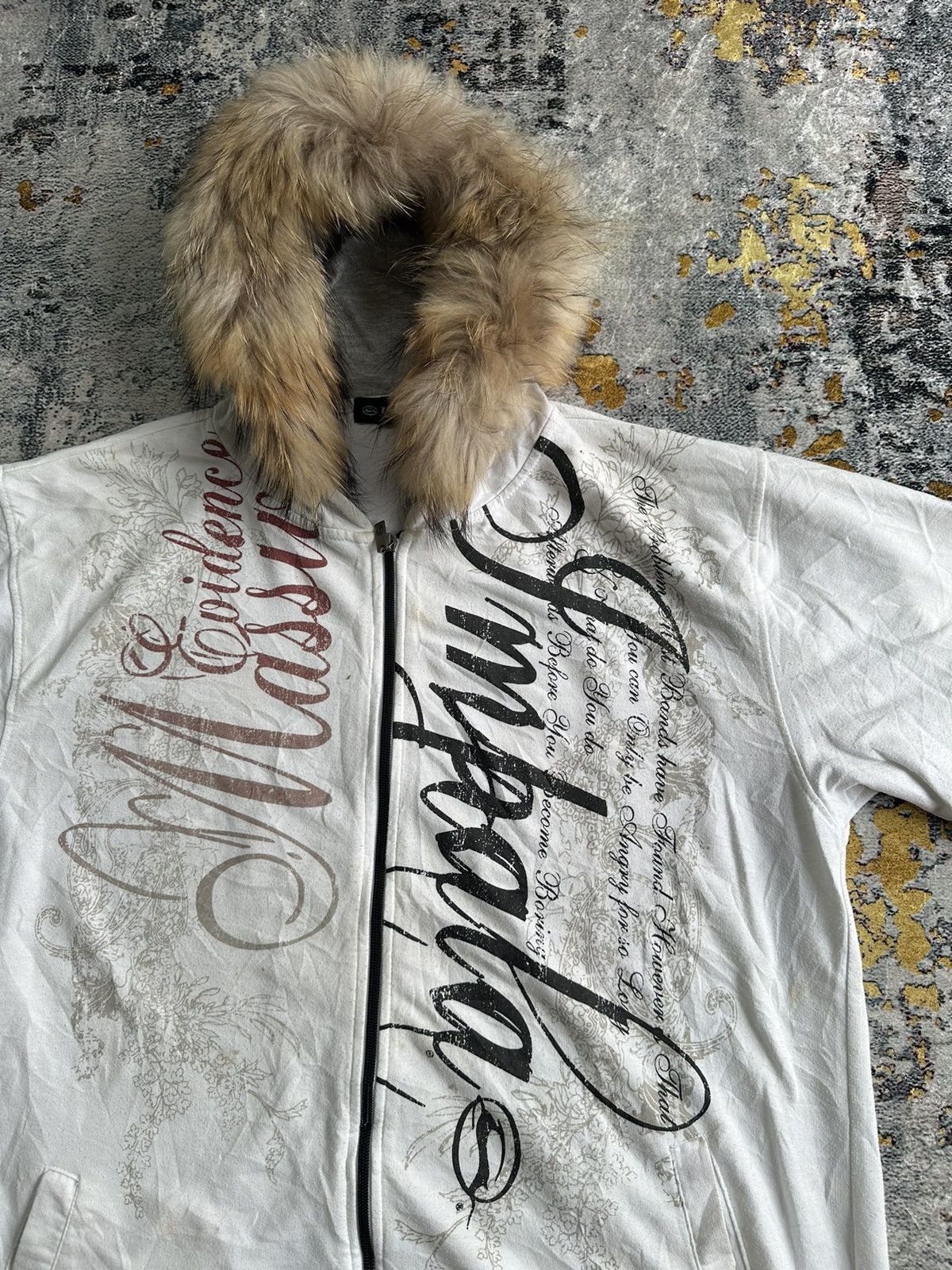 Hysteric Glamour CRAZY POEM FUR ZIP HOODIE IMPALA IFSIXWASNINE STYLED Size US XL / EU 56 / 4 - 2 Thumbnail