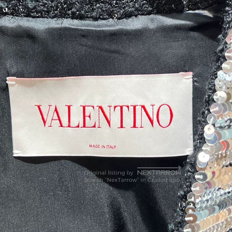 Valentino Valentino Black V-neck sequin cardigan Size XS / US 0-2 / IT 36-38 - 4 Thumbnail
