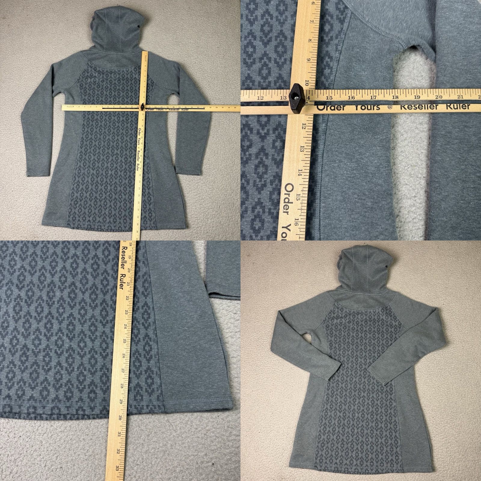 Prana prAna Hooded Sweater Womens M Blue Long Sleeve Pocket Knit Tunic Casual M Size M / US 6-8 / IT 42-44 - 8 Thumbnail