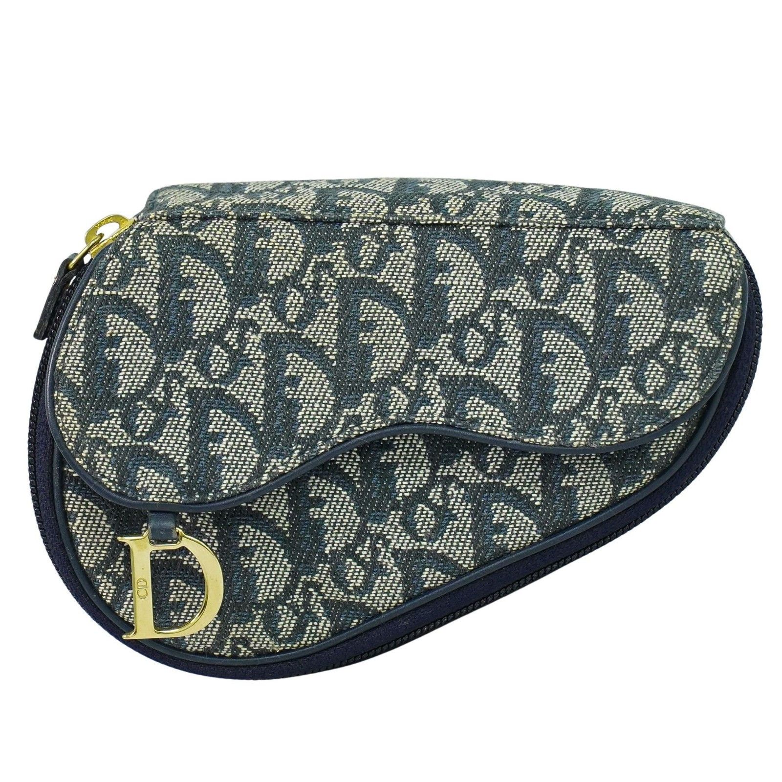 Dior Christian Dior Saddle Zip Pouch Diorissimo Canvas Size ONE SIZE - 1 Thumbnail