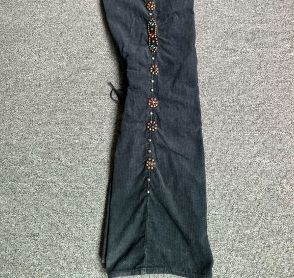 Kapital Kapital Corduroy Gemstone Pants Grey Drawstring Pants Size US 32 / EU 48 - 5 Thumbnail