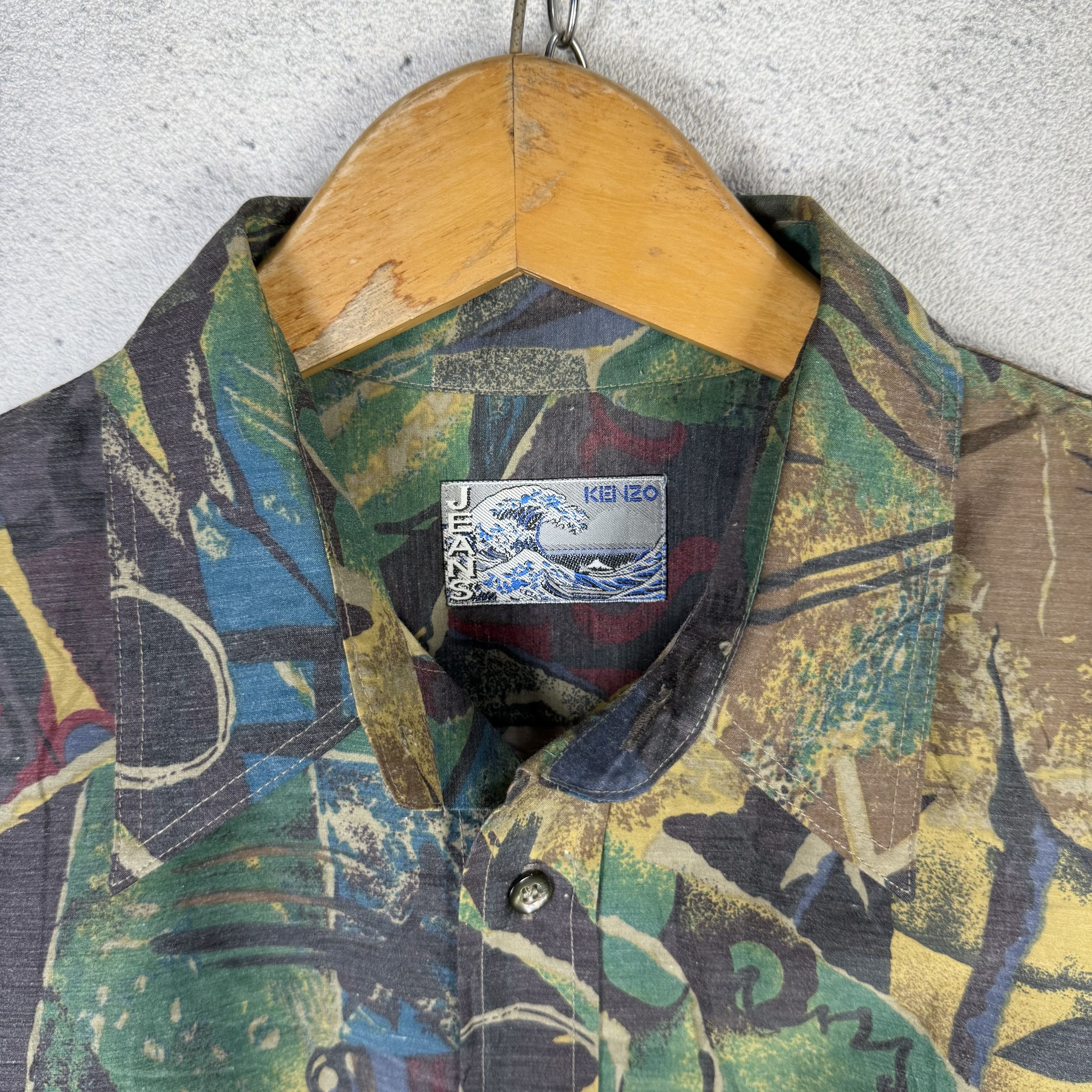 Kenzo Vintage 90s Kenzo Abstract Pattern Shirt Size US M / EU 48-50 / 2 - 6 Thumbnail