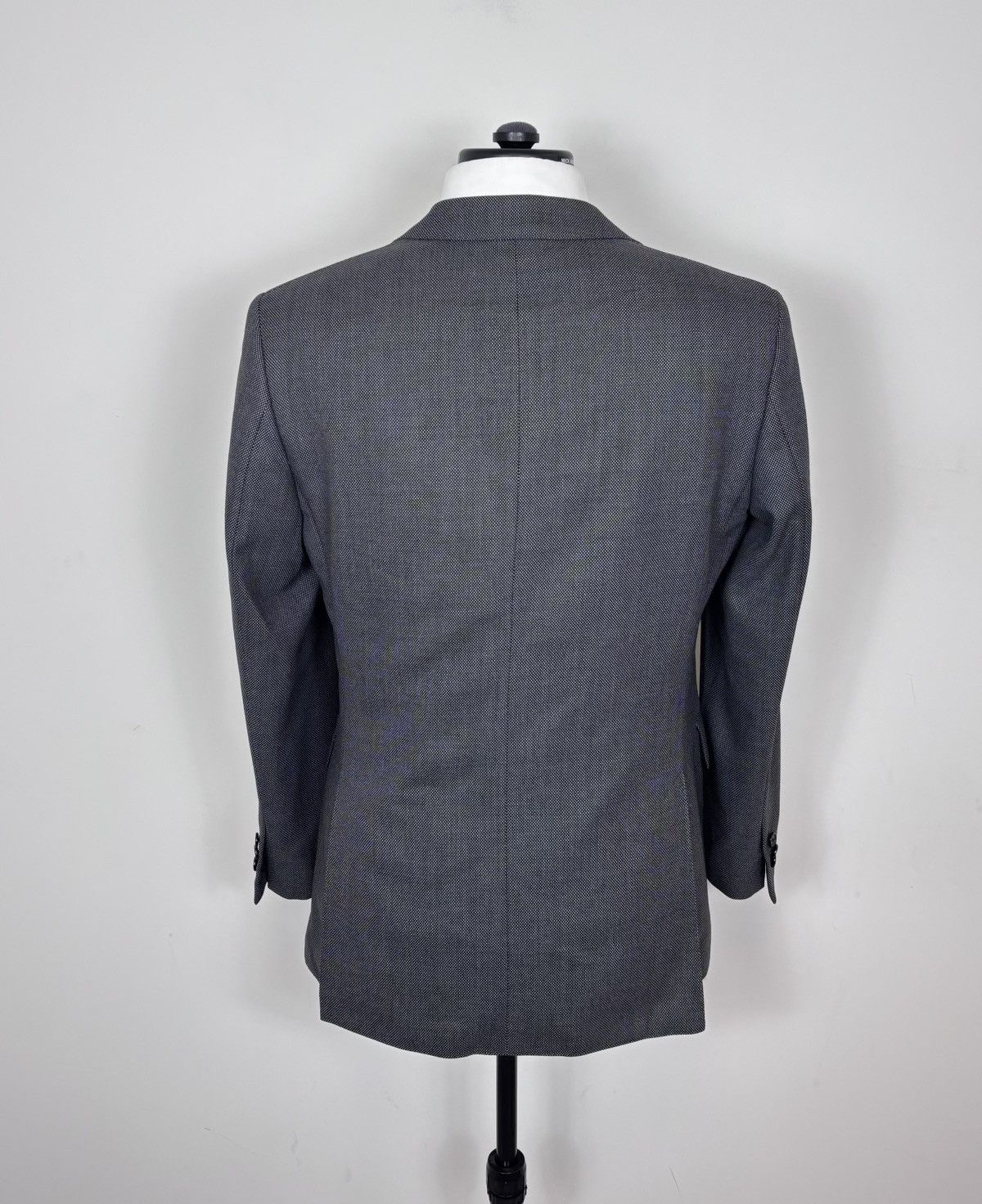 SCABAL Scabal Men’s Grey Wool Blazer Jacket 3-Buttons Classic Size 46R - 11 Thumbnail